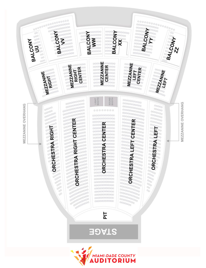 MDCA Full Theatre Seating Map